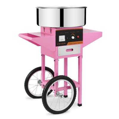 Professional 1030W Candy Floss Maker Electric Candy Cotton Machine With Cart