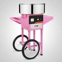 Electric Commercial Cotton Candy Machine / Floss Maker Pink Cart Stand